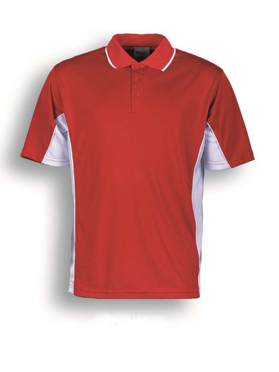 Kids Breezeway Panel Polo in Red/White