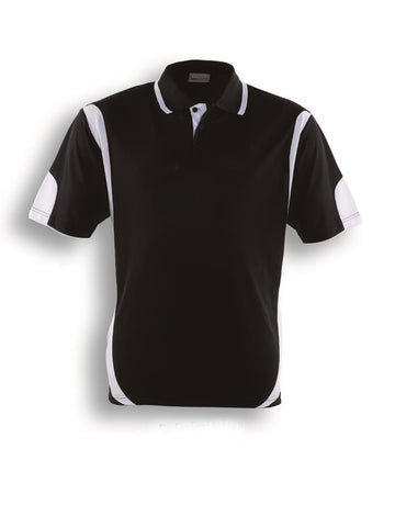 Unisex Adults Breezeway Contrast Polo in Black/White