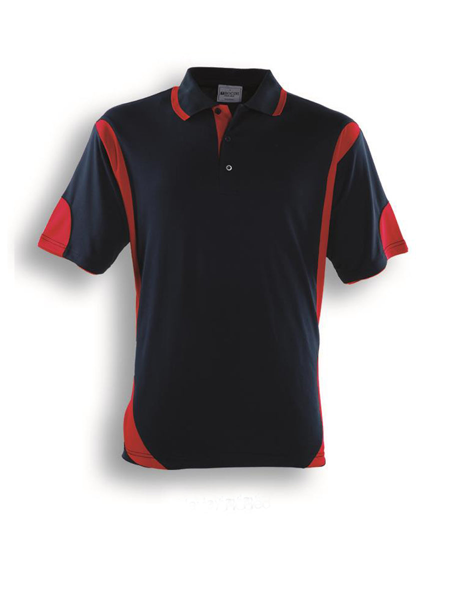 Unisex Adults Breezeway Contrast Polo in Navy/Red