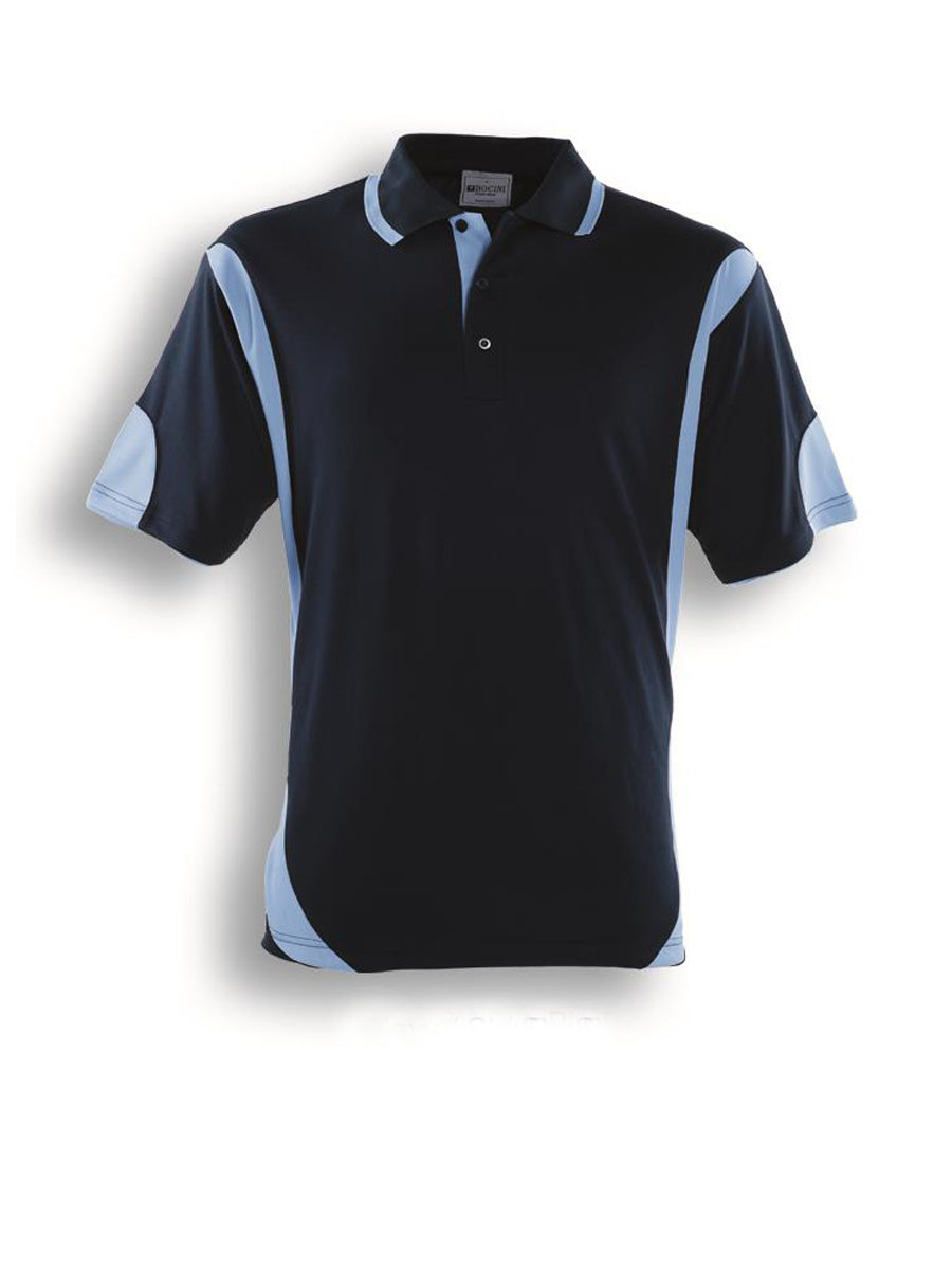 Unisex Adults Breezeway Contrast Polo in Navy/Sky Blue