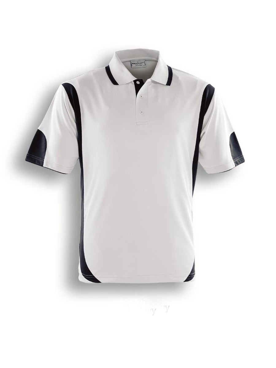 Unisex Adults Breezeway Contrast Polo in White/Navy