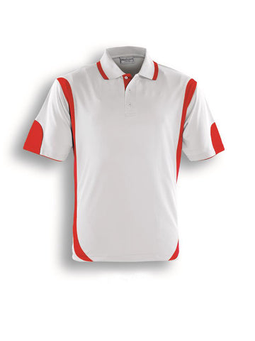 Unisex Adults Breezeway Contrast Polo in White/Red