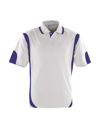 Unisex Adults Breezeway Contrast Polo in White/Royal