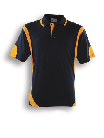 Kids Breezeway Contrast Polo in Navy/Gold