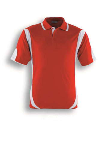 Kids Breezeway Contrast Polo in Red/White
