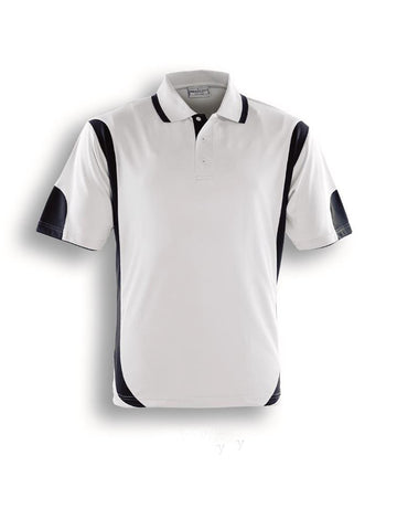 Kids Breezeway Contrast Polo in White/Navy