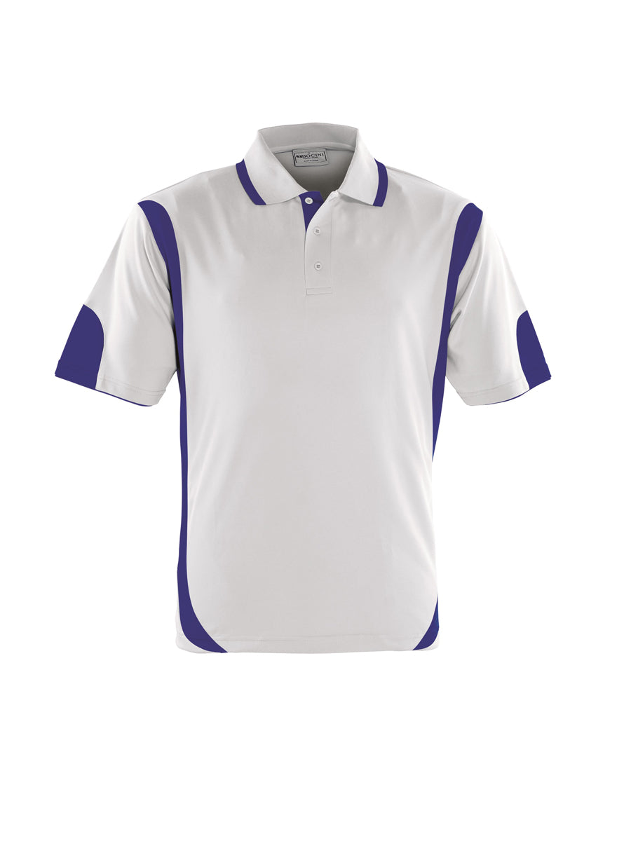 Kids Breezeway Contrast Polo in White/Royal