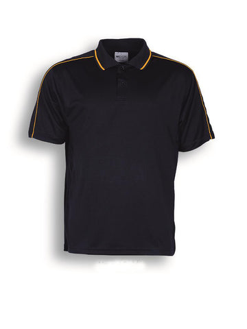Mens Breezeway Striped Polo in Navy/Gold