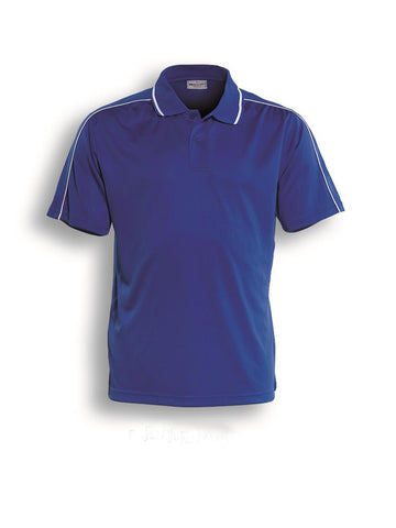 Mens Breezeway Striped Polo in Royal/White