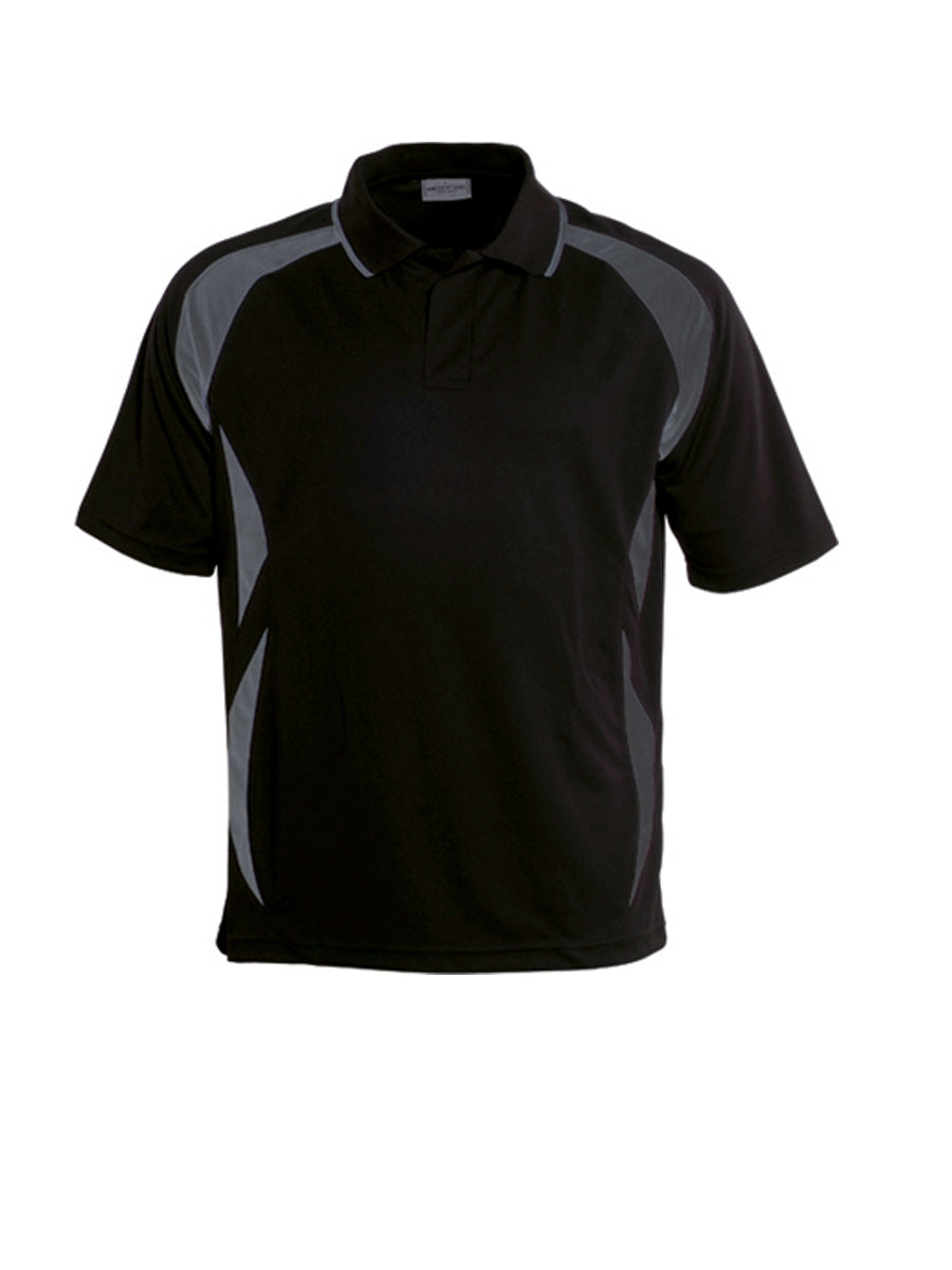 Unisex Adults Breezeway Sports Polo in Black/Grey