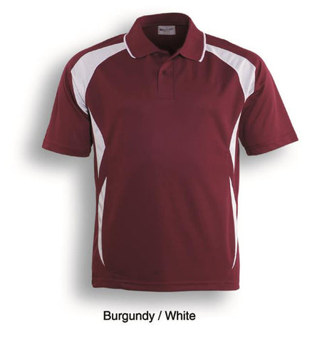Unisex Adults Breezeway Sports Polo in Burgundy/White