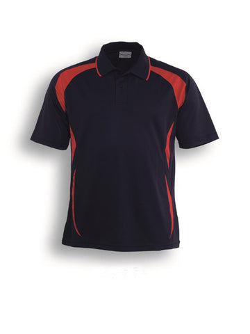 Unisex Adults Breezeway Sports Polo in Navy/Red