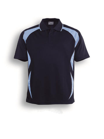 Unisex Adults Breezeway Sports Polo in Navy/Sky Blue