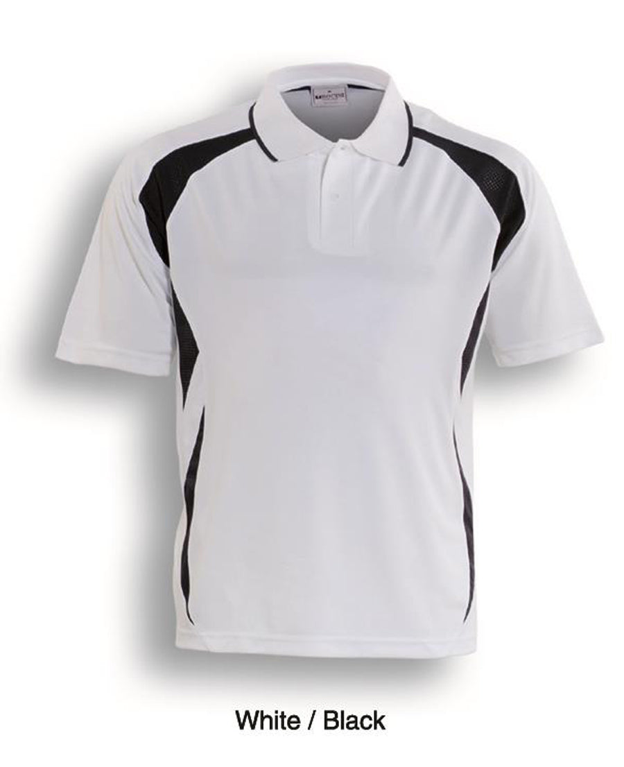 Unisex Adults Breezeway Sports Polo in White/Black