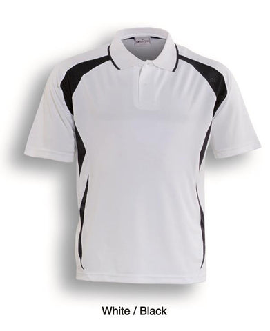 Unisex Adults Breezeway Sports Polo in White/Black