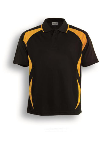 Kids Breezeway Sports Polo in Black/Gold