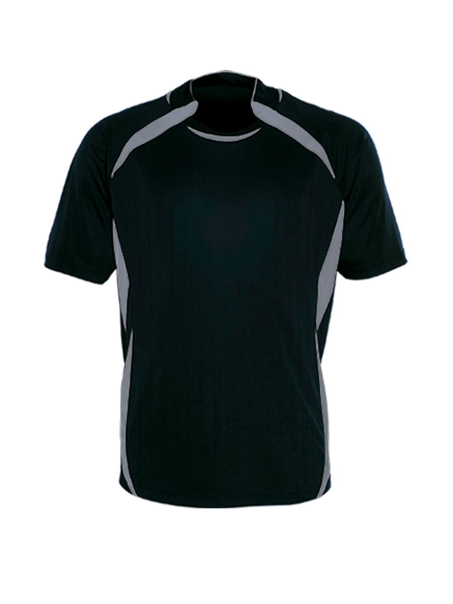 Kids Breezeway Sports Polo in Black/Grey