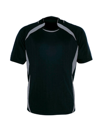 Kids Breezeway Sports Polo in Black/Grey