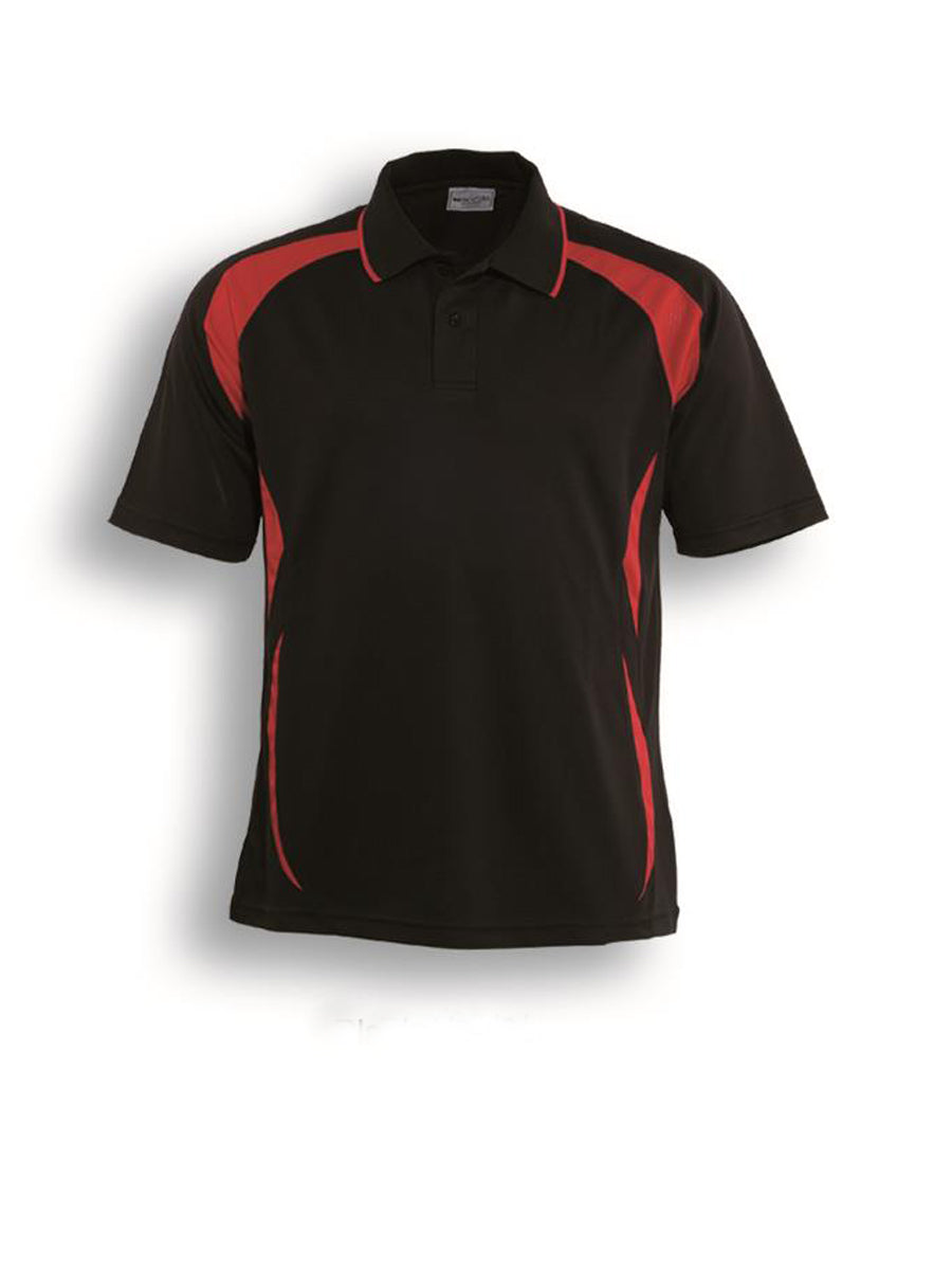 Kids Breezeway Sports Polo in Black/Red