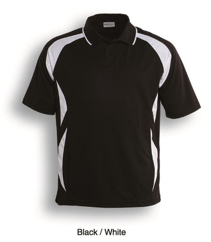 Kids Breezeway Sports Polo in Black/White