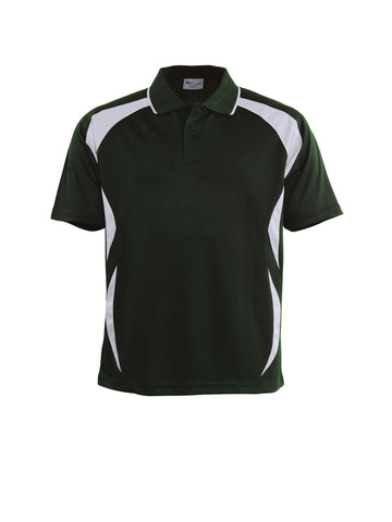 Kids Breezeway Sports Polo in Bottle Green/White