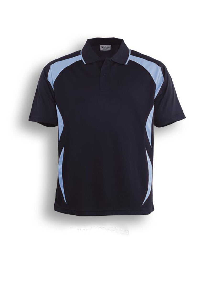 Kids Breezeway Sports Polo in Navy/Sky Blue