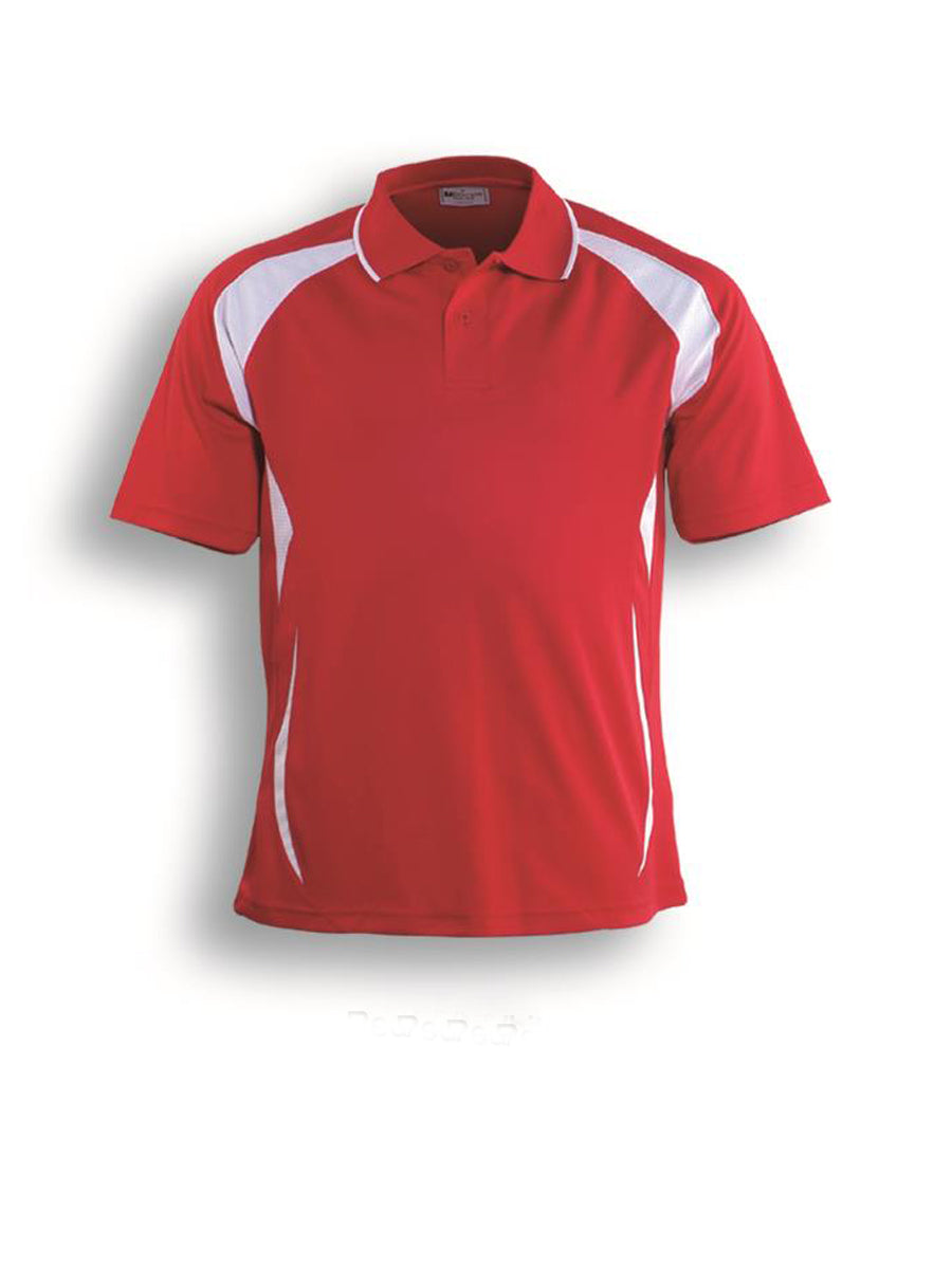 Kids Breezeway Sports Polo in Red/White