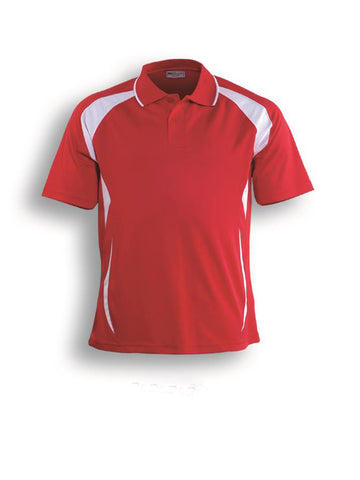 Kids Breezeway Sports Polo in Red/White