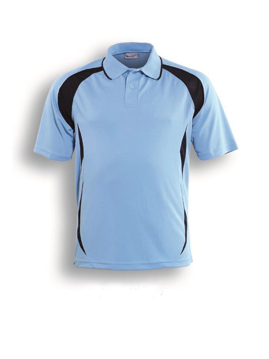 Kids Breezeway Sports Polo in Sky Blue/Navy