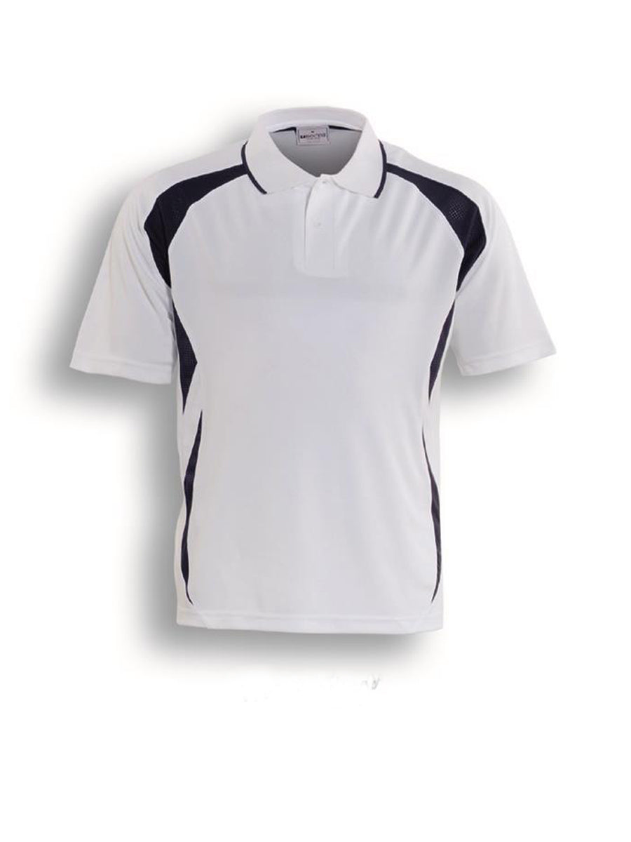 Kids Breezeway Sports Polo in White/Navy
