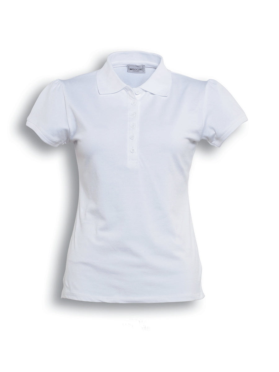 Ladies Fashion Polo in White
