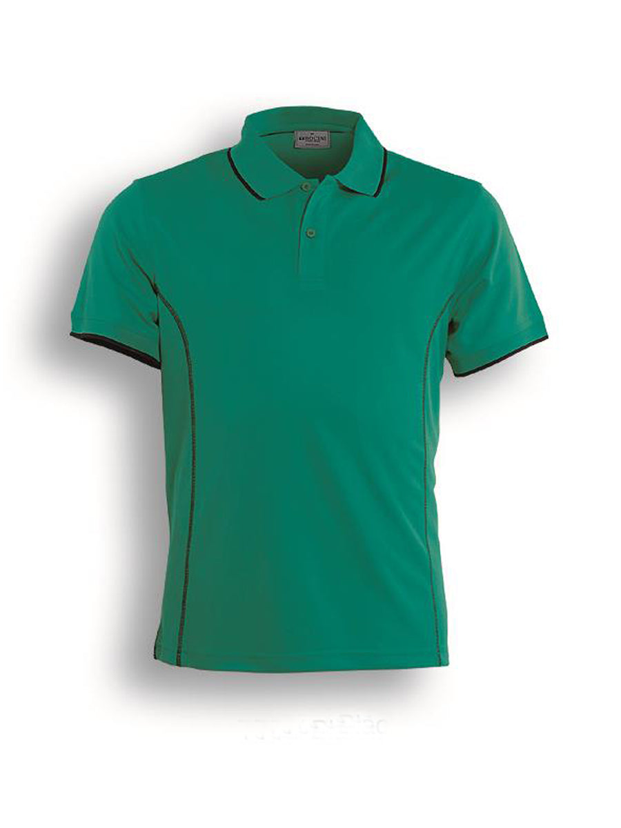 Stitch Feature Essentials-Ladies Short Sleeve Polo in Teal/Black