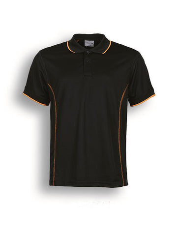 Stitch Feature Essentials-Kids Short Sleeve Polo in Black/Gold