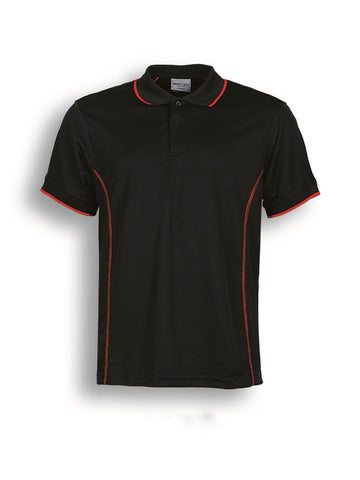 Stitch Feature Essentials-Kids Short Sleeve Polo in Black/Red