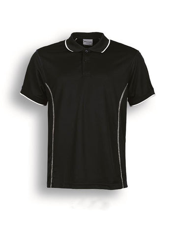 Stitch Feature Essentials-Kids Short Sleeve Polo in Black/White
