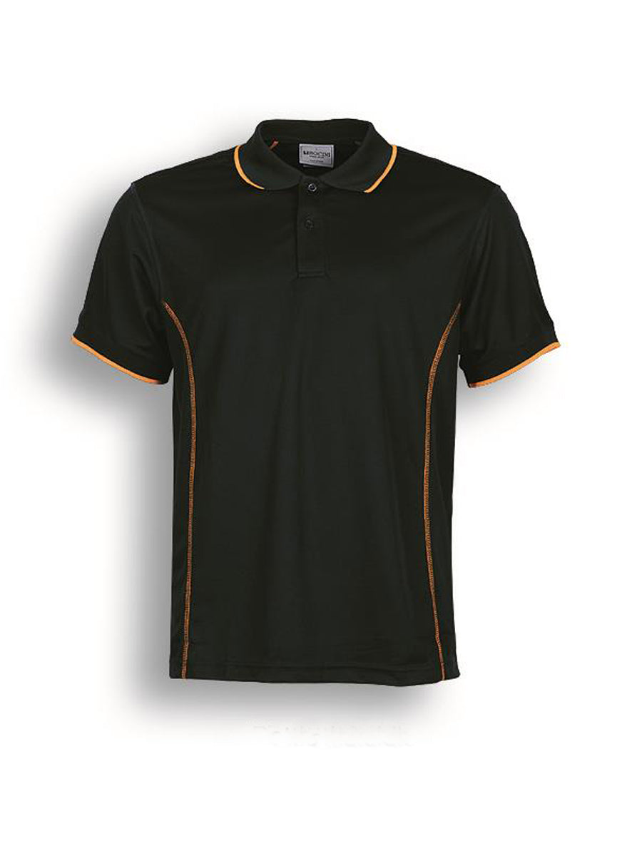 Stitch Feature Essentials-Kids Short Sleeve Polo in Bottle Green/Gold