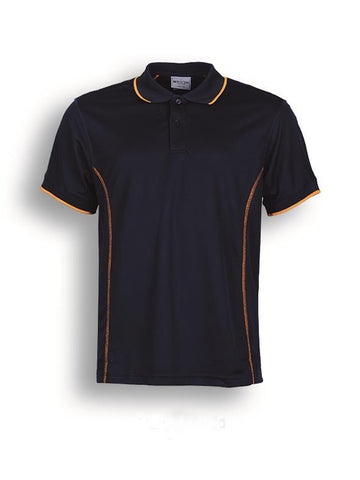 Stitch Feature Essentials-Kids Short Sleeve Polo in Navy/Gold