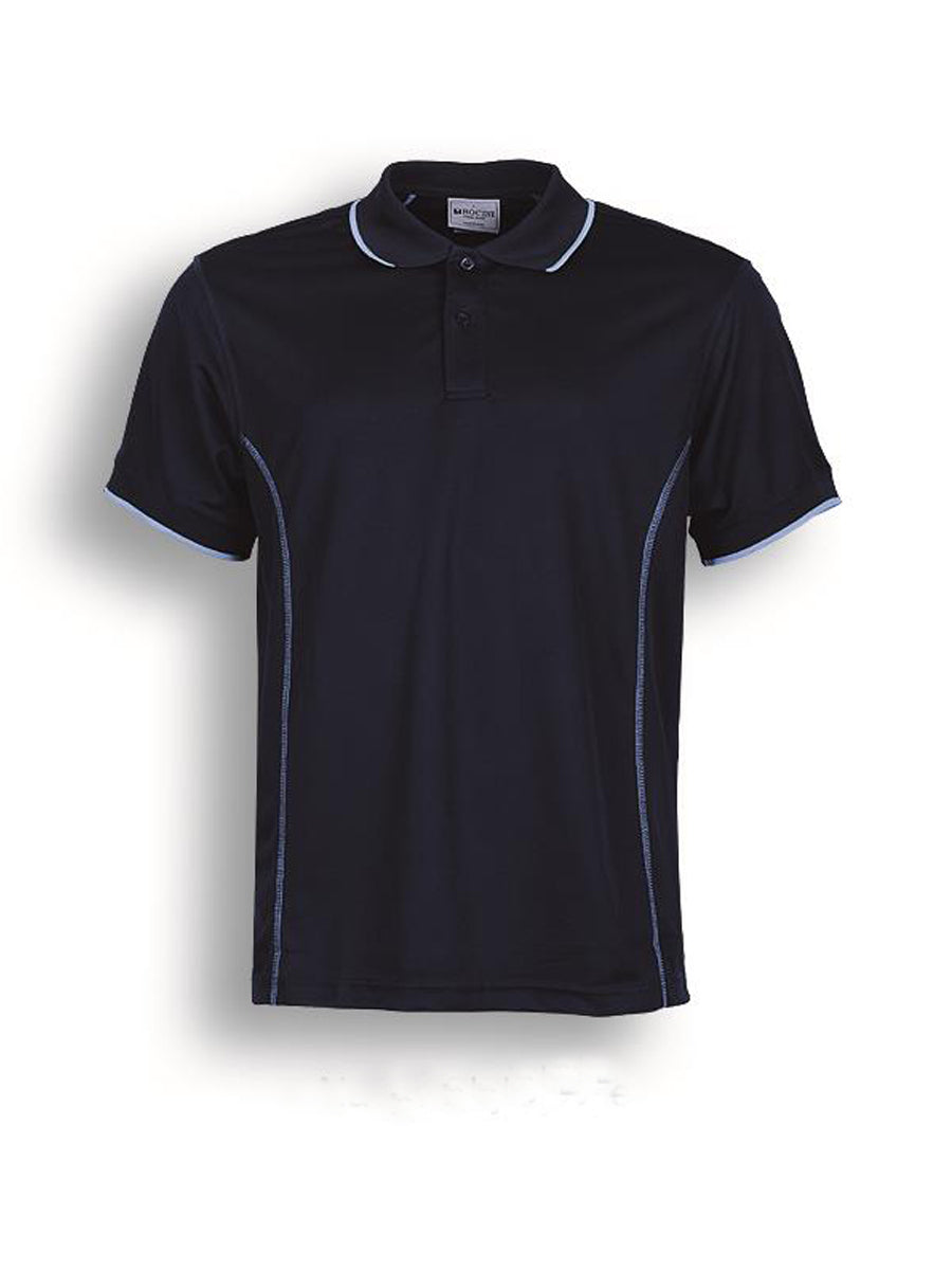 Stitch Feature Essentials-Kids Short Sleeve Polo in Navy/Sky Blue