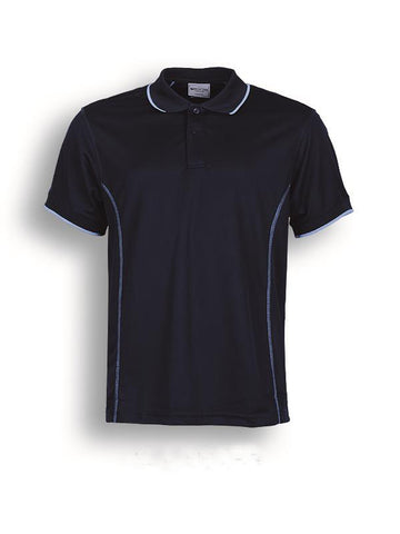Stitch Feature Essentials-Kids Short Sleeve Polo in Navy/Sky Blue