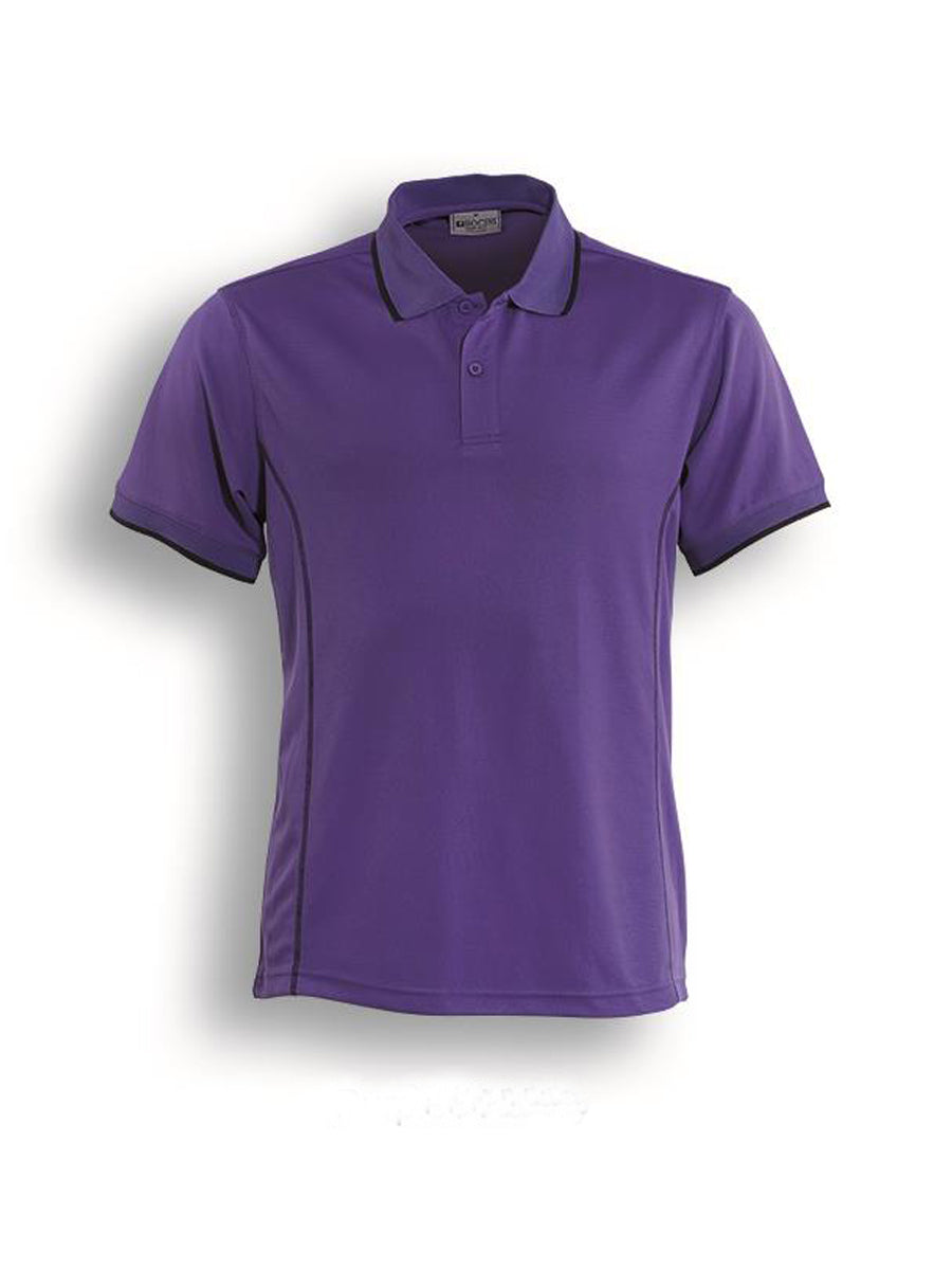 Stitch Feature Essentials-Kids Short Sleeve Polo in Purple/Navy