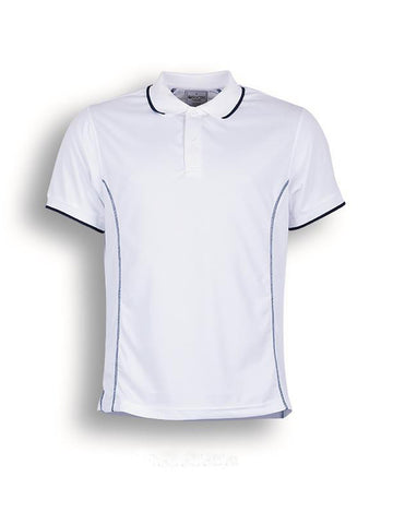 Stitch Feature Essentials-Kids Short Sleeve Polo in White/Navy