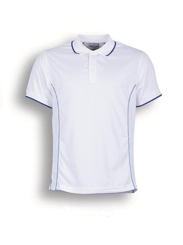 Stitch Feature Essentials-Kids Short Sleeve Polo in White/Royal