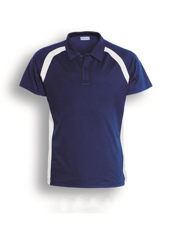 Team Essentials-Kids Short Sleeve Contrast Panel Polo in Royal/White