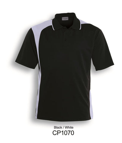 Unisex Adults Asymmetrical Polo in Black/White