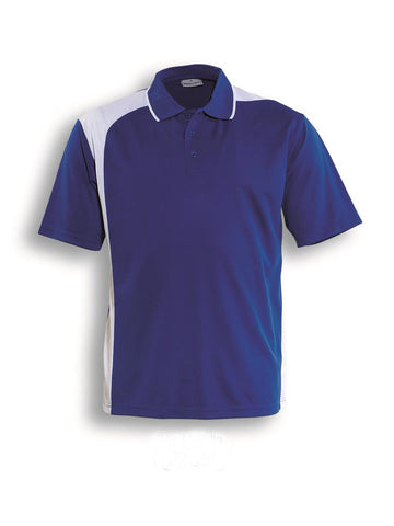 Unisex Adults Asymmetrical Polo in Royal/White