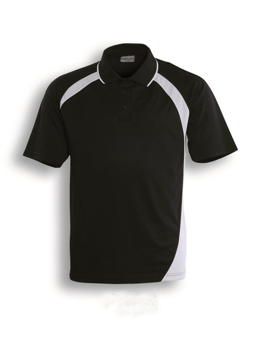 Unisex Adults Dynamic Polo in Black/White