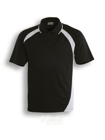 Unisex Adults Dynamic Polo in Black/White