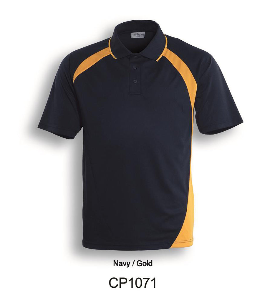 Unisex Adults Dynamic Polo in Navy/Gold