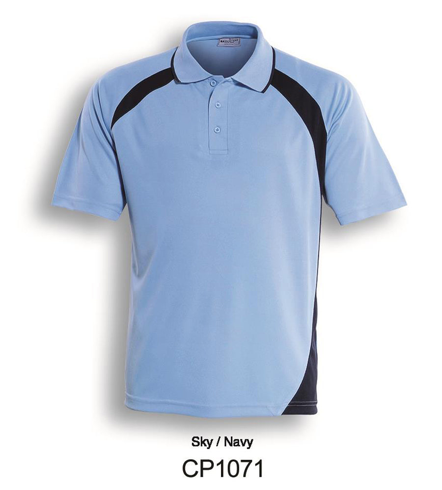 Unisex Adults Dynamic Polo in Sky Blue/Navy
