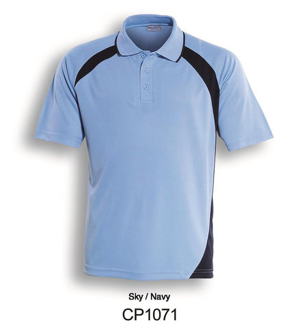Unisex Adults Dynamic Polo in Sky Blue/Navy